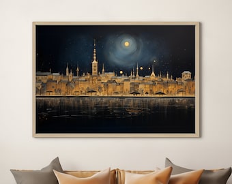 Horizonte de Wrocław - Pieza de arte mural de neohormigón inspirada en el arte popular regional polaco