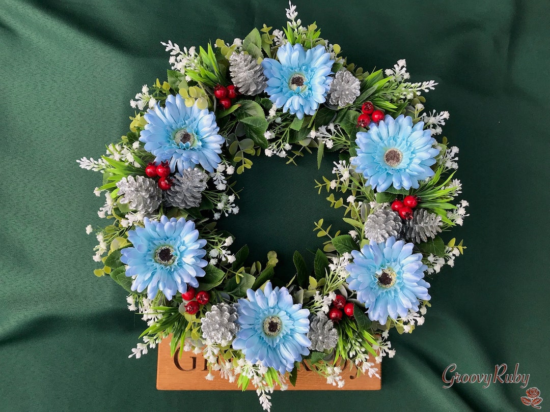 Winter's Tale Wreath Artificial Christmas Wreath Grave Etsy UK