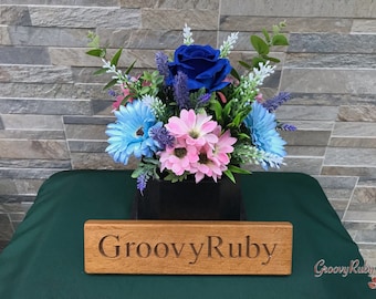 Yesteryear, Grave Pot Artificial Flowers Tribute Funeral Lasting Memorial Artificial Floral Tributes