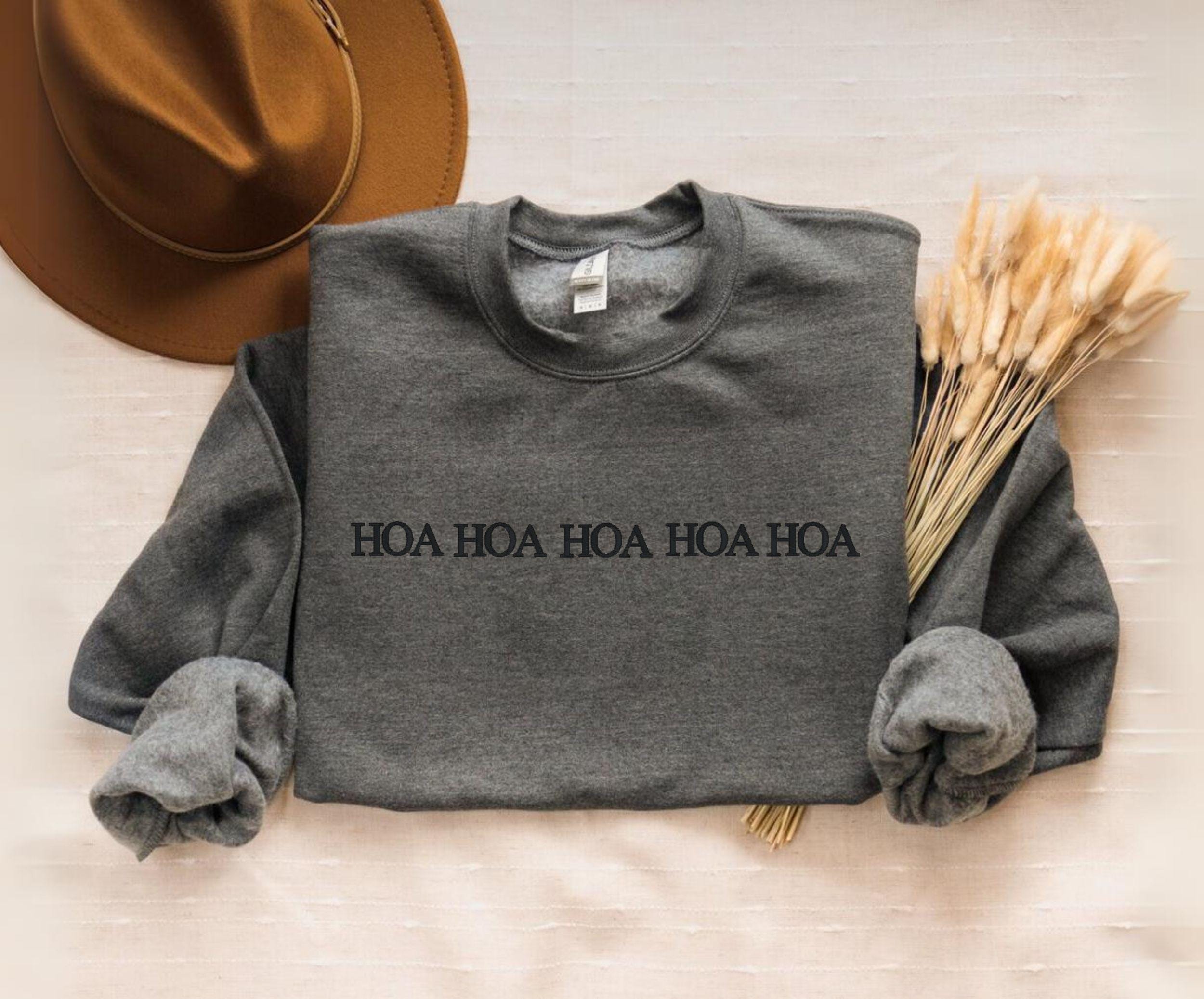 Embroidered Hoa Hoa Sweatshirt,embroidery Crewneck,hoa Hoa