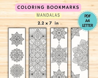 Mandala Coloring Bookmarks: Printable Designs for Adults & Teens (PDF)