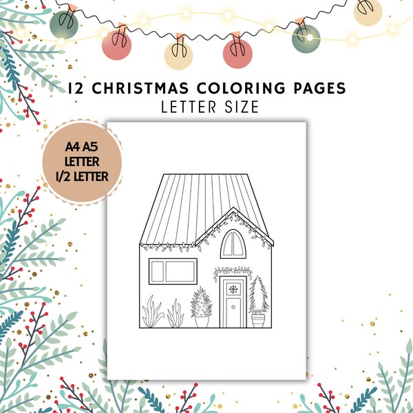 adult coloring christmas giftcards, christmas coloring pages, printable christmas card bundle, christmas coloring card, holiday cards