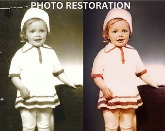 Photo Restoration Service/Restore and Colorize Old Images/Photo Editing/Remove Blur,Repair Scratched pictures/Photo Quality Improve/Sharpen