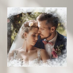 Wedding Venue Watercolour Painting/Wedding Gift for couple/Watercolor Couple Portrait from Photo/Unique Wall Art/Digital