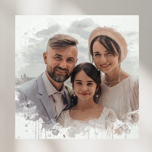 Custom Couple Portrait/Watercolour Paintings From Photo/Digital/Unique Wall Art