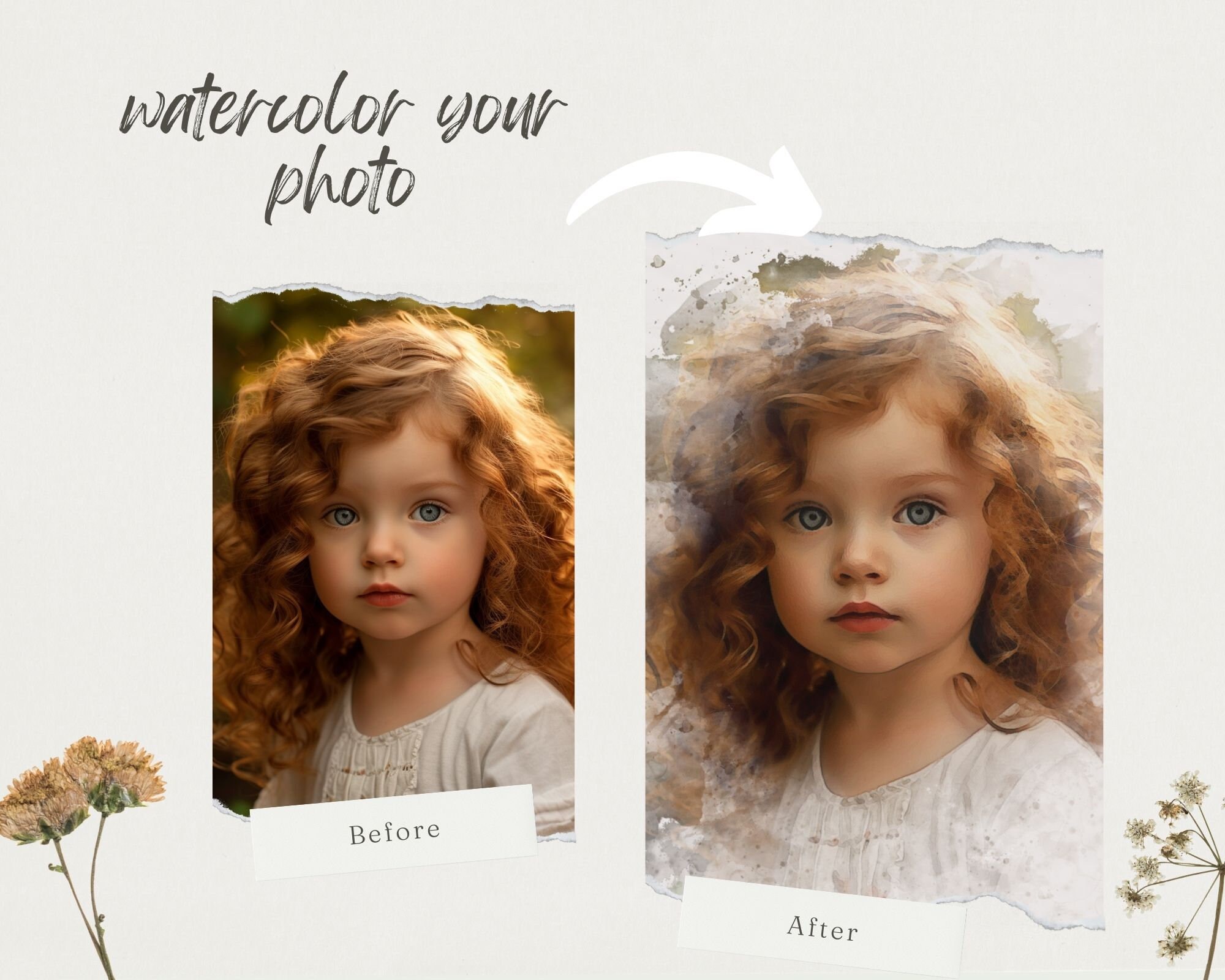 Watercolor Painting From Photo/personalised Painting From Photo/turn ...