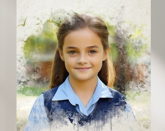 Watercolor Painting from Photo/Portrait From Picture/Personalised Painting From Photo/Digital Watercolor/Watercolor Portrait Art