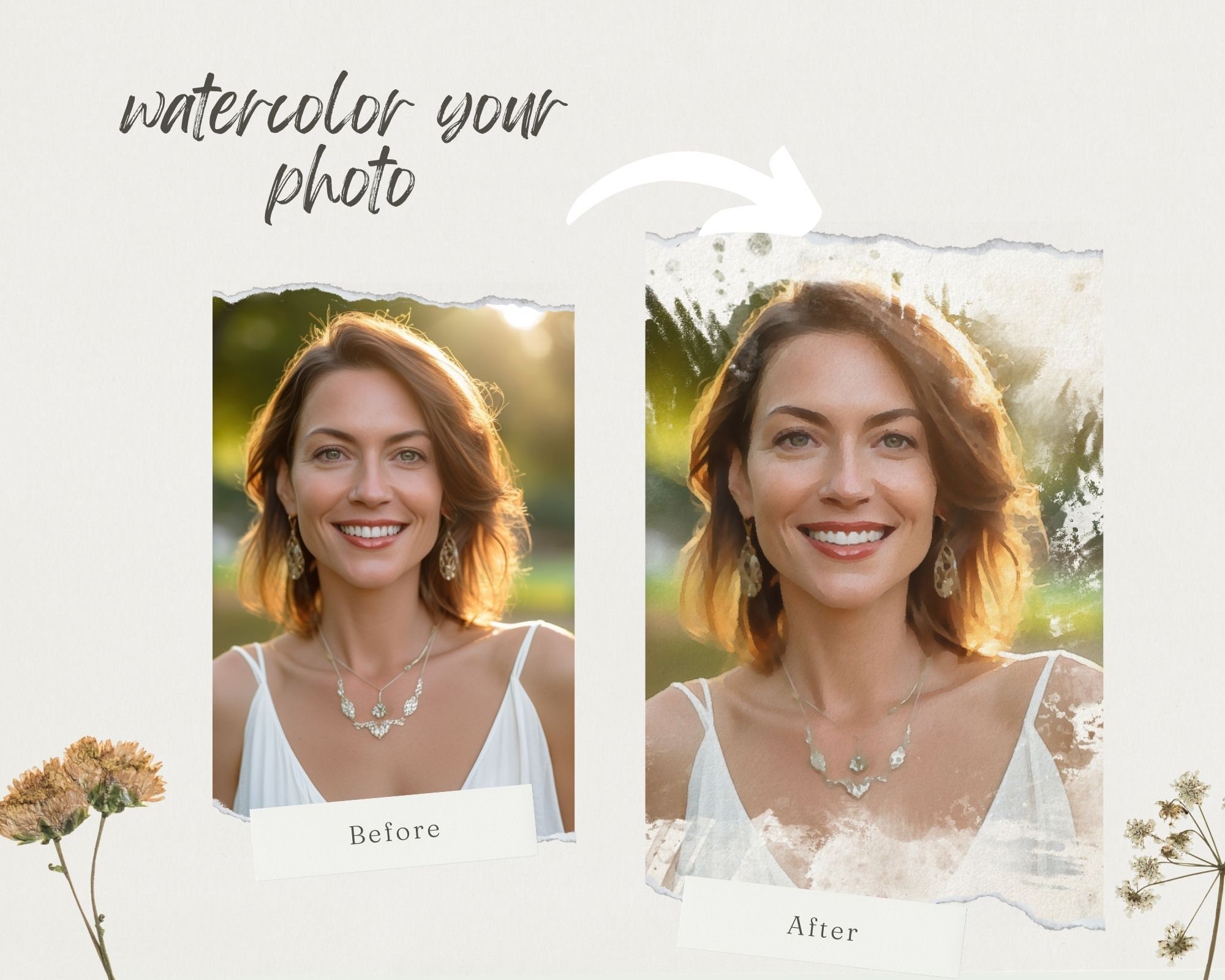 Watercolor Painting From Photo/personalised Painting From Photo/turn ...