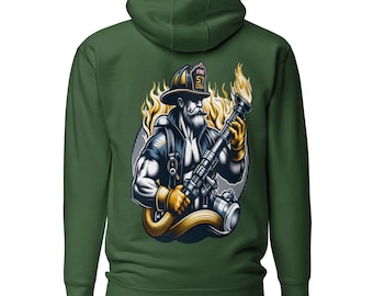 Sudadera con capucha gráfica de bombero, regalo para socorristas