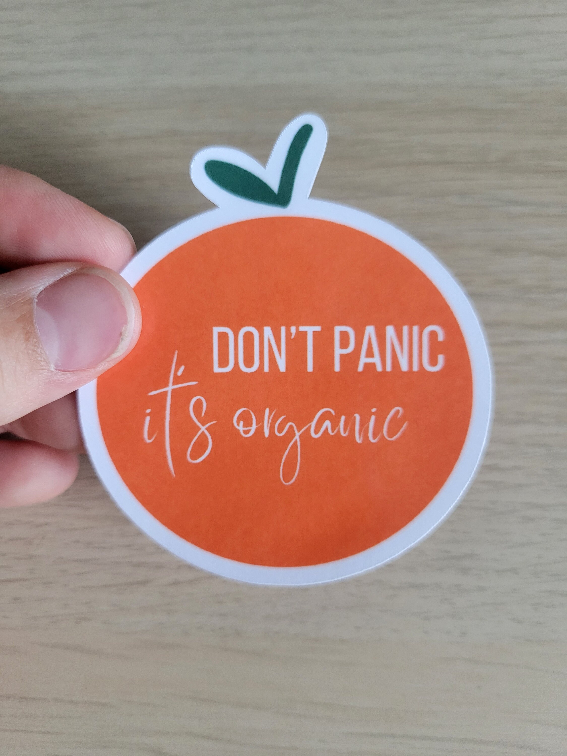 Hitchhiker's Guide to The Galaxy Don't Panic Decal Vinyl Sticker|Cars  Trucks Vans Walls Laptop| White |5.5 x 4.5 in|LLI237