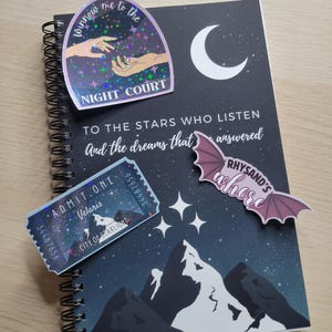 ACOMAF Dream Journal College Lined - To the Stars Who Listen and the Dreams That Are Besponsed - Ticket to Velaris Sticker