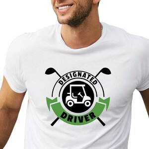 Designated Driver Tee, Fun Golf Shirt, Unisex T-shirt, Golfing Gift, Party Apparel, Summer Casual Wear