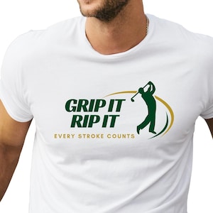 Grip It Rip It Unisex Heavy Cotton Tee, Golf Lovers Gift, Sporty Casual Wear, Perfect for Birthdays, Father&#39;s Day