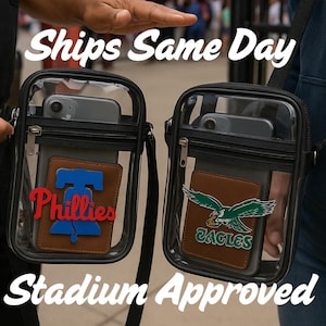Philadelphia Sports Clear Stadium Bags- Eagles & Phillies (Approved for all stadiums) Over Shoulder/Crossbody