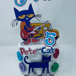 Pete the Cat Cake Topper - Pete the Cat Birthday - Pete the Cat Party