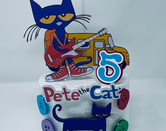 Pete the Cat Cake Topper: Birthday Party Decoration