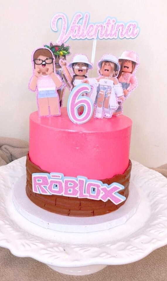 Roblox Cake Topper for Girls - Easy Inviting