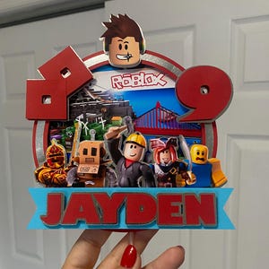 Roblox Cake Topper - Roblox Party Decor - Roblox Birthday Boy - Roblox Birthday Party