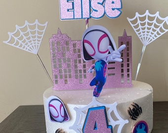 Spidey Ghost Gwen Cake Topper - Birthday Party Decoration