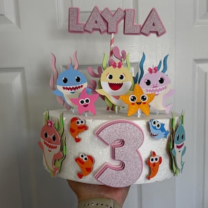 Baby Shark Cake Topper, Boy or Girl Party, Shark Cake Topper
