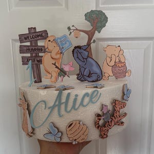 Winnie the Pooh cake topper - Winnie the pooh party - Winnie the pooh birthday - Baby cake topper