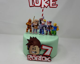 Roblox Cake Topper-Roblox Party Decor
