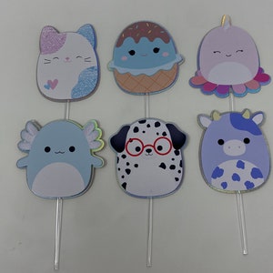 Squishmallow Cupcake Toppers - Squishmallow Cupcakes - Squishmallows Party Decorations - Squishmallows Birthday