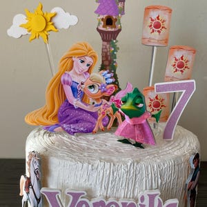 Adorno para tarta de Rapunzel Enredados - Adorno para tarta de princesa