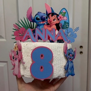 Lilo and Stitch Cake Topper - Lilo & Stitch Cake Topper - Lilo and Stitch Cake Charm - Lilo and Stitch Birthday - Stitch Cake Decorations