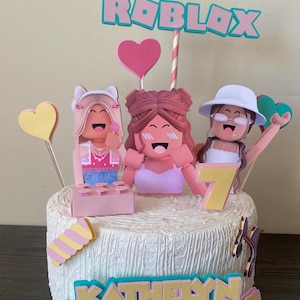 Roblox Cake Topper - Roblox Birthday Girl