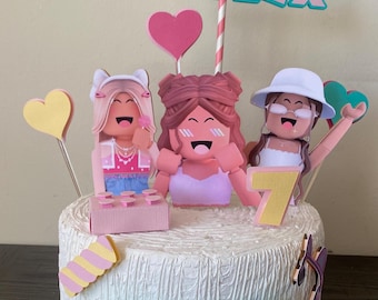 Roblox Cake Topper - Roblox Birthday Girl