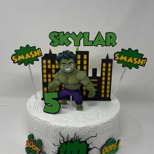 Hulk Cake Topper- Hulk Birthday Cake Topper