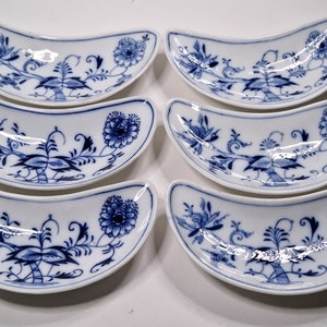 Antik bohemisk lökmönster greve Thun TK set med benfat