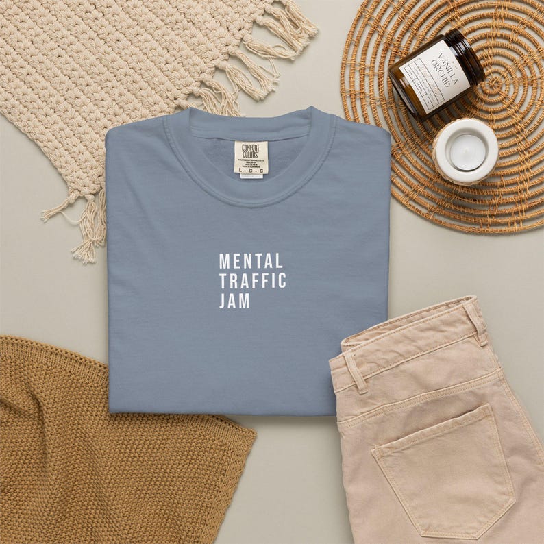 Mental Traffic Jam T-Shirt | ADHD Brain Fog Humor Psychology Meme Tee image 11