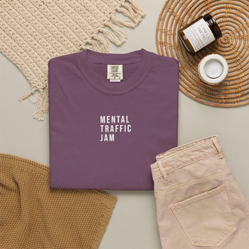 Mental Traffic Jam T-Shirt | ADHD Brain Fog Humor Psychology Meme Tee image 17