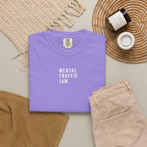 Mental Traffic Jam T-Shirt | ADHD Brain Fog Humor Psychology Meme Tee image 14