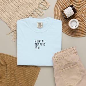 Mental Traffic Jam T-Shirt | ADHD Brain Fog Humor Psychology Meme Tee image 10