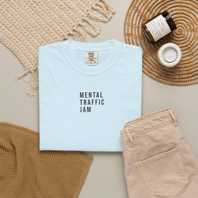 Mental Traffic Jam T-Shirt | ADHD Brain Fog Humor Psychology Meme Tee image 10