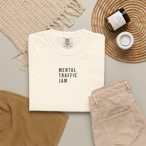 Mental Traffic Jam T-Shirt | ADHD Brain Fog Humor Psychology Meme Tee image 4