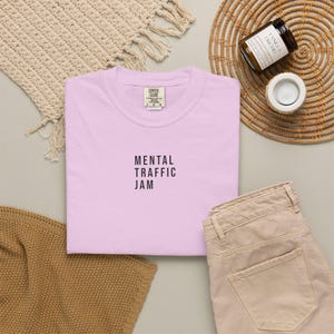 Mental Traffic Jam T-Shirt | ADHD Brain Fog Humor Psychology Meme Tee image 15