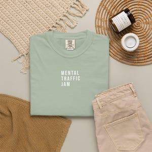 Mental Traffic Jam T-Shirt | ADHD Brain Fog Humor Psychology Meme Tee image 7