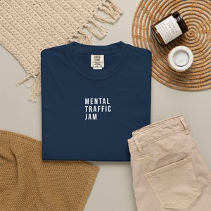 Mental Traffic Jam T-Shirt | ADHD Brain Fog Humor Psychology Meme Tee image 12