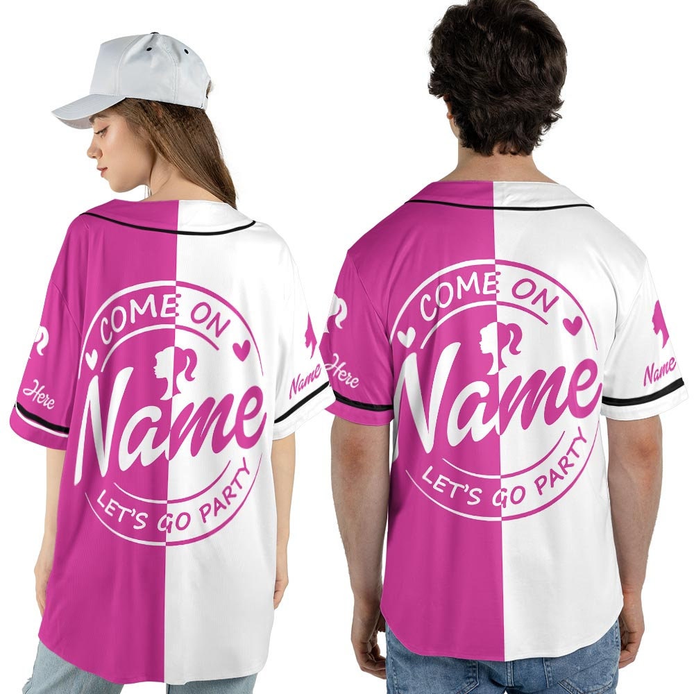 Custom Name Barbie Baseball Jersey