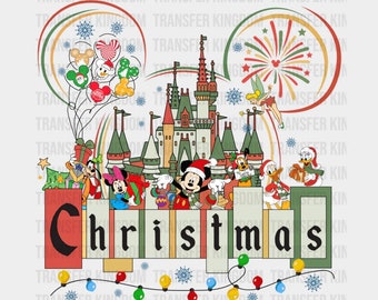 Disney Christmas shirt- family vacation- disneyworld Disneyland Christmas castle