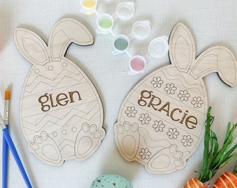 Engraved easter eggs- kids present with paint