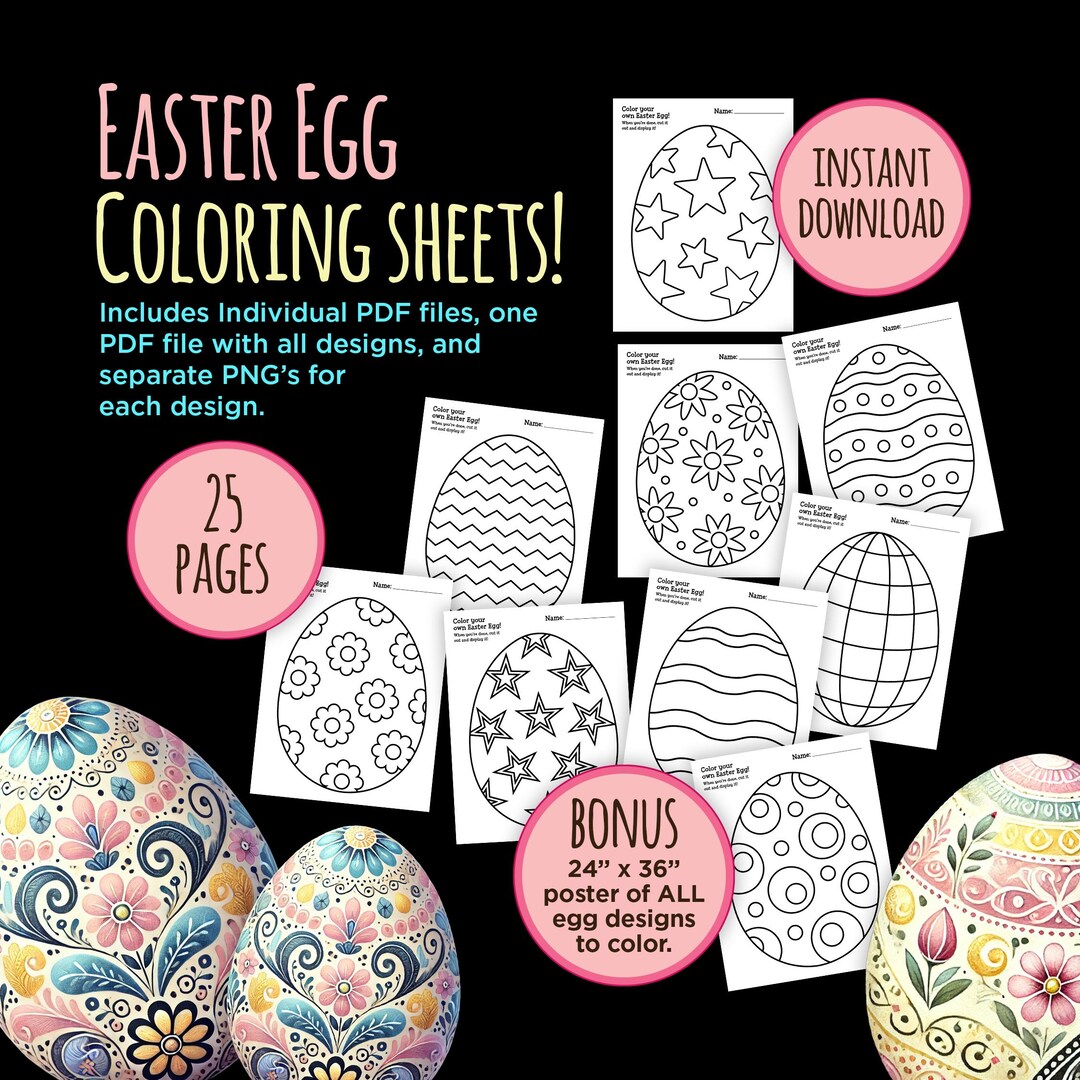 Easter Coloring Page | Printable PDF Activity Sheets for Kids | Easter ...
