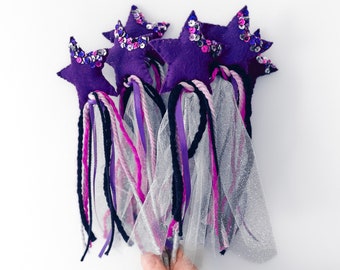 Purple star wand - Fairy wand - Pretend play - Felt toys