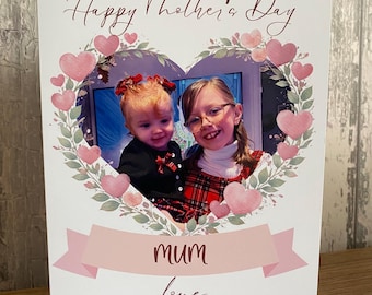 Personalised Photo Card, Custom Birthday, Anniversary, Mother's Day Keepsake