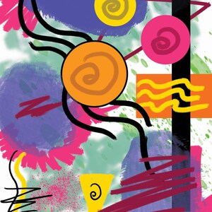 Modern Abstract Art Print: Colorful Home Decor (Digital Download)