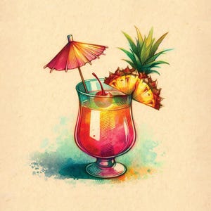 Retro Cocktail Print, Vintage Bar Decor, Drink Poster, Mixology Art, Home Bar Wall Art, Colorful Bar Decor, digital print wall art.